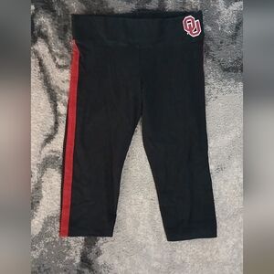 Vs Pink Oklahoma Sooners Y2k Style Capri Women Med